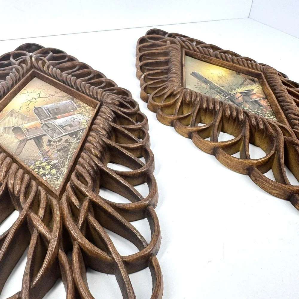 Burwood Products Vintage‎ Wall Plaques Set Rustic Farmhouse Country Cottage